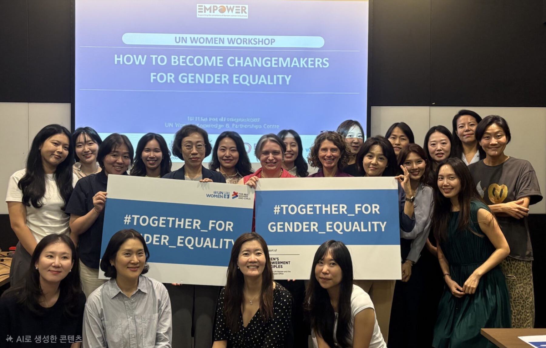 The fourth Empower cohort at a UN Women workshop in Seoul